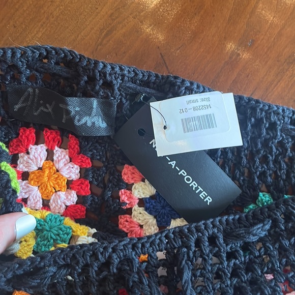 ALIX PINHO Love Squares Long Skirt in Crocheted Cotton - Picture 10 of 16